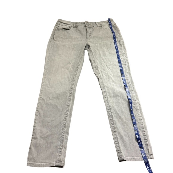 Seven7 Womens Mid Rise Skinny tummyless Jeans Light grey Size 12 !! - Picture 7 of 13